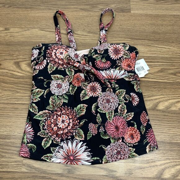Raisins Other - NWT Raisins Curve Womens Zanzibar Floral Printed Tankini Top Multicolor 14W